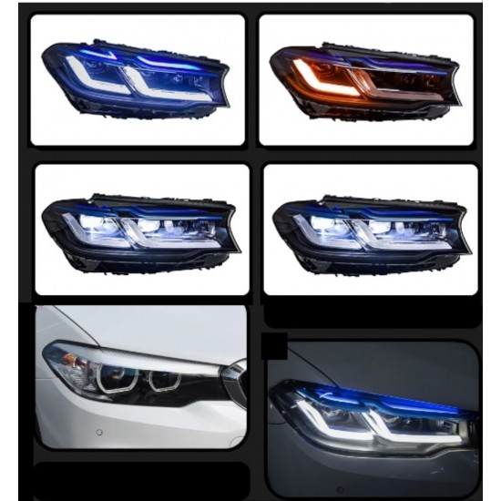 G30 5 serisi 17-20  için 2020+ makyajlı görünüm led far (tampon değişimi gerektirmez)