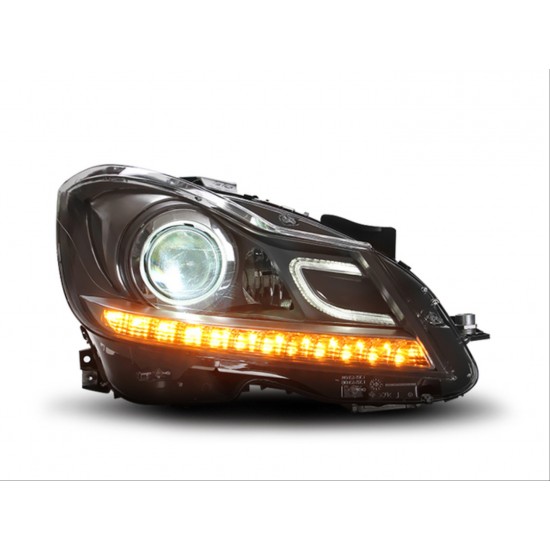 W204 c serısı(makyajlı kasa)  ıçın uyumlu led far - dolu   (halojen farlı model  için)