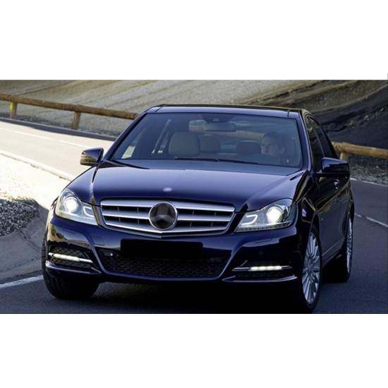 W204 c serısı(makyajlı kasa)  ıçın uyumlu led far - dolu   (halojen farlı model  için)