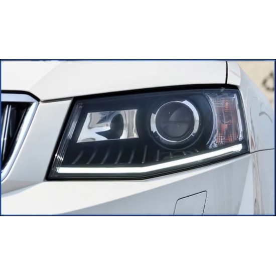 Octavıa 2013-2017 için style led far (halojen farlı modeller için)