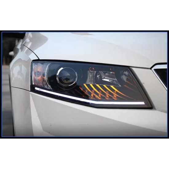 Octavıa 2013-2017 için style led far (halojen farlı modeller için)