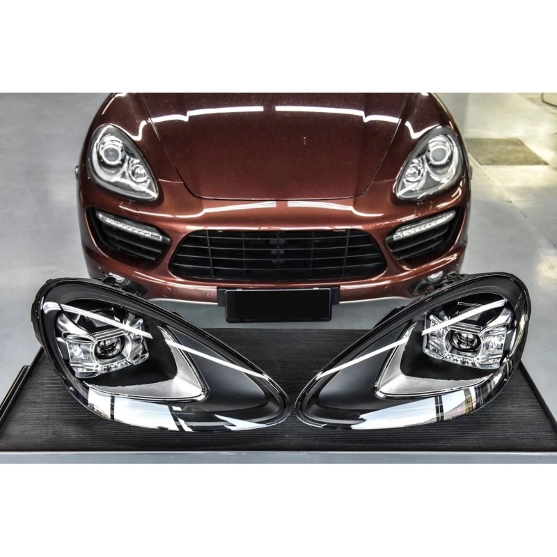 Cayenne 2011-2014 ıçın uyumlu facelıft led far (2018+ görünüm)