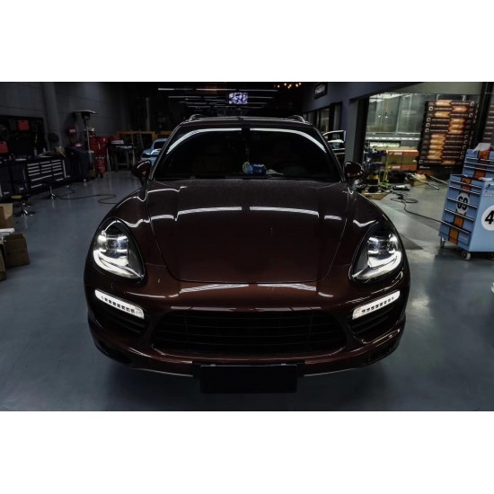 Cayenne 2011-2014 ıçın uyumlu facelıft led far (2018+ görünüm)