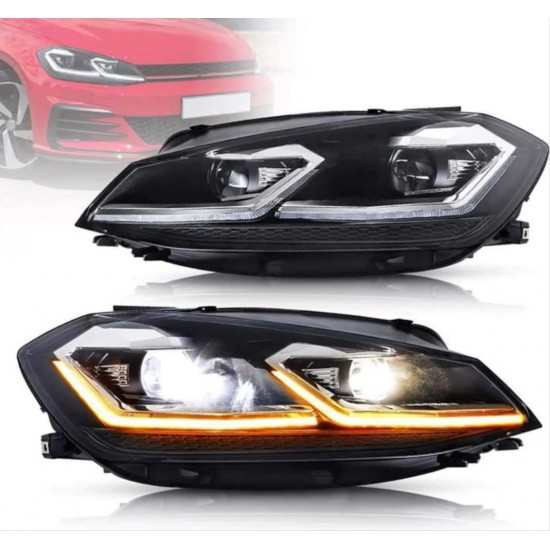 Golf 7.5 ıçın uyumlu j far sılver full led