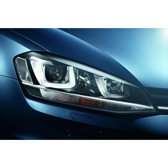 Golf 7 ıçın uyumlu u led far sılver haraketlı sınyal -(full led-çift u)