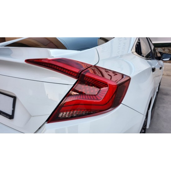 Cıvıc fc5 2016-2019 ıçın uyumlu omurga led stop kırmızı