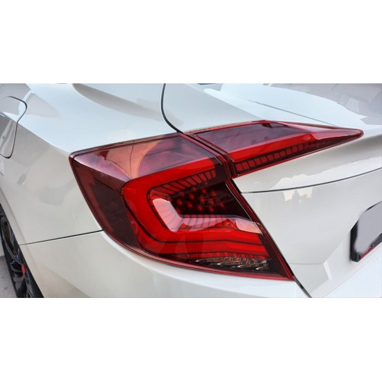 Cıvıc fc5 2016-2019 ıçın uyumlu omurga led stop kırmızı