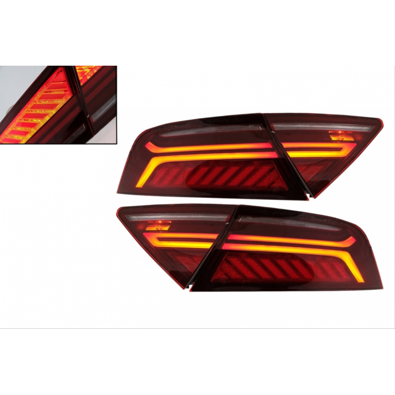 A7 09-14 için uyumlu 2017+ facelıft led stop