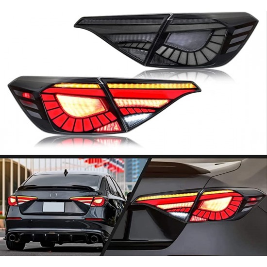 Cıvıc fe1 2022+  uyumlu dragon led stop - smoke