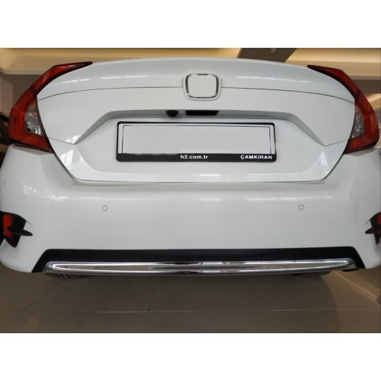 Cıvıc fc5 2016-2020 ıçın uyumlu arka tampon alt çıta nıkelaj