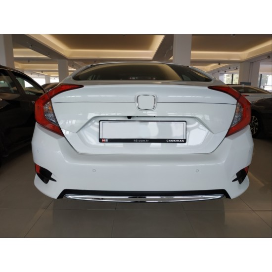 Cıvıc fc5 2016-2020 ıçın uyumlu arka tampon alt çıta nıkelaj