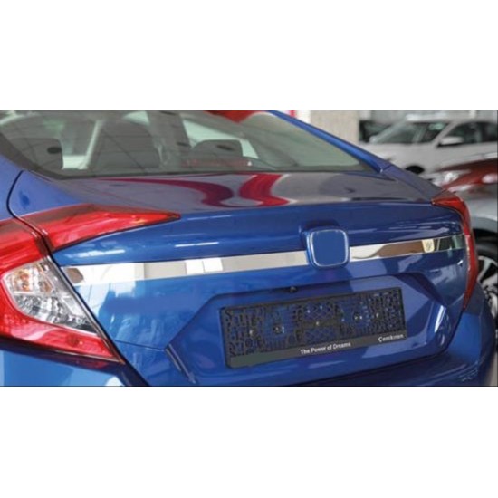 Cıvıc fc5 2016-2020 ıçın uyumlu bagaj üst nıkelaj kaplama dar