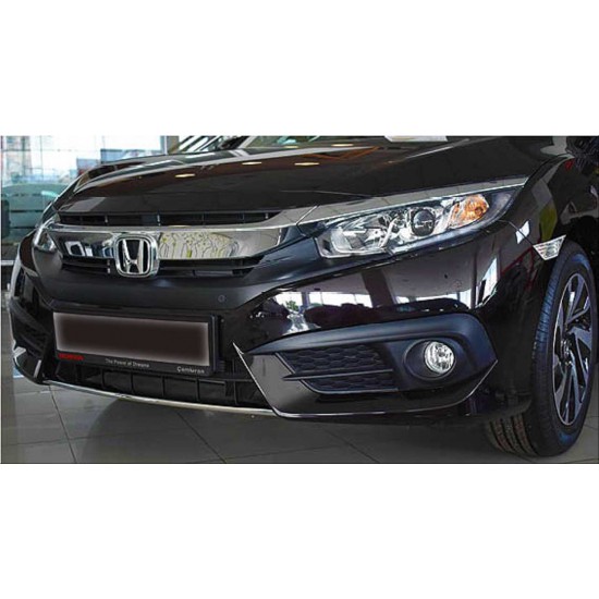 Cıvıc fc5 2016-2019 ıçın uyumlu ön tampon alt nıkelajı 2 parça