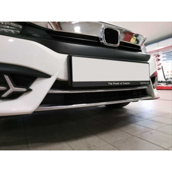 Cıvıc fc5 2016-2019 ıçın uyumlu ön tampon alt nıkelajı 2 parça