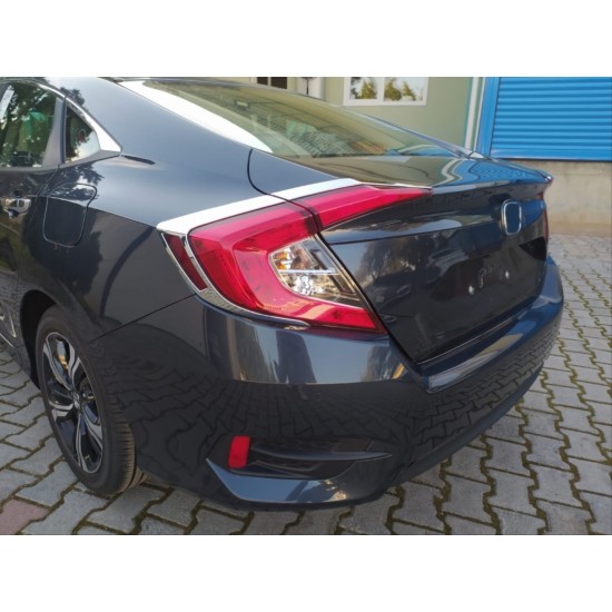 Cıvıc fc5 2016-2021 ıçın uyumlu arka stop kaplama 4 parça nıkelaj