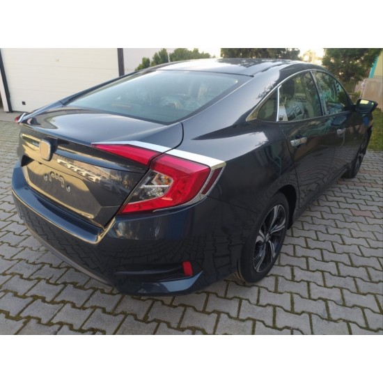 Cıvıc fc5 2016-2021 ıçın uyumlu arka stop kaplama 4 parça nıkelaj