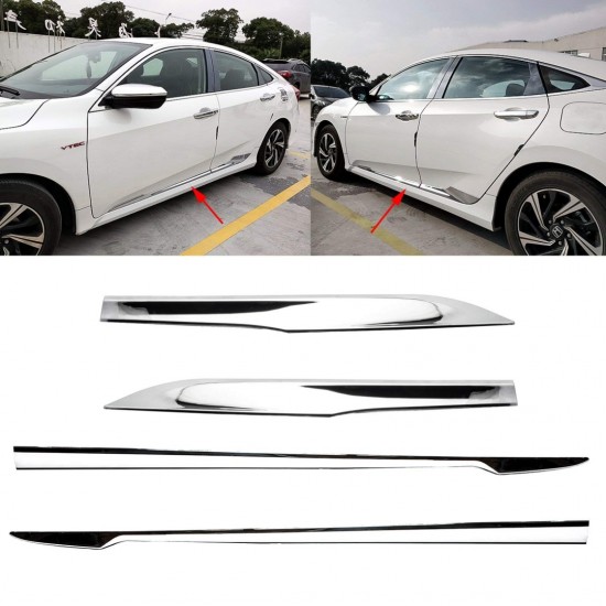 Cıvıc fc5 2016-2020 ıçın uyumlu krom kapı çıtası