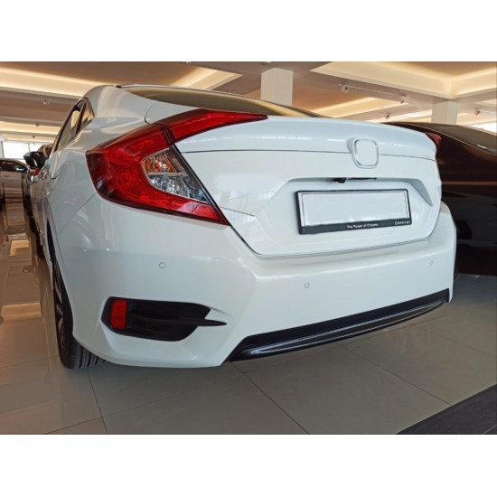 Cıvıc fc5 2016-2020 ıçın uyumlu arka tampon alt çıta karbon