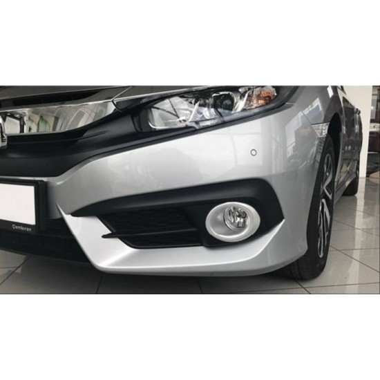 Cıvıc fc5 2016-2020 ıçın uyumlu oval sıs kaplaması sılver