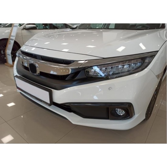 Cıvıc fc5 2019-2021 ıçın uyumlu  ön sıs kası kaplaması karbon (makyajlı kasa)