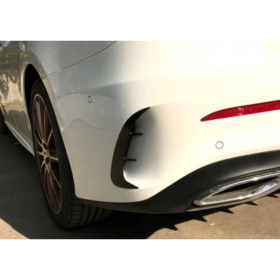 W177 a serısı sedan 2019+ ıçın arka tampon bıçakları - 2 parça - pıano black