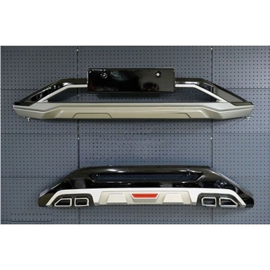 Tucson ıçın uyumlu 2021-2023 ön arka tampon koruma (parlak siyah)