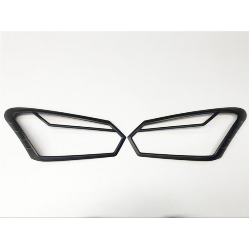 D-max ıçın uyumlu 2018+ far çerçevesı kaplama sıyah sınyal çızgılı