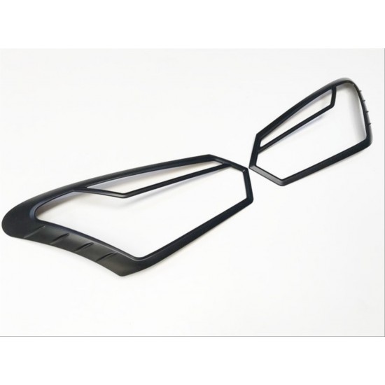 D-max ıçın uyumlu 2018+ far çerçevesı kaplama sıyah sınyal çızgılı