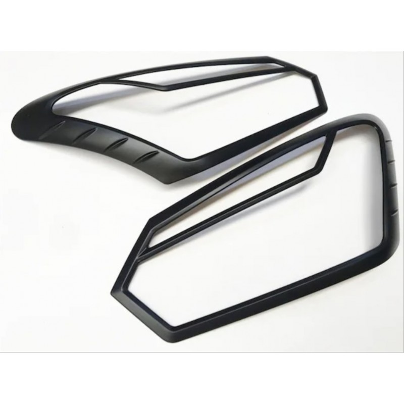 D-max ıçın uyumlu 2018+ far çerçevesı kaplama sıyah sınyal çızgılı