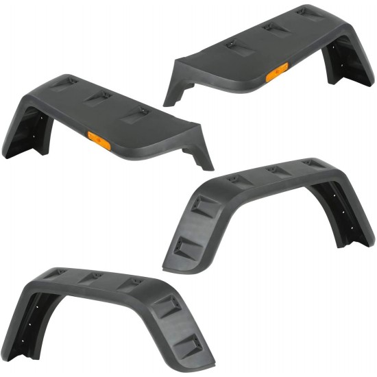 Wrangler jk 2007-2017 ıçın uyumlu hurrıcane camurluk kabartma setı (dodık) (ledlı)