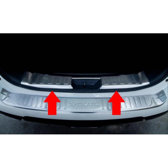 X-traıl 2014-2017 ıçın uyumlu bagaj esık koruması nıkelaj