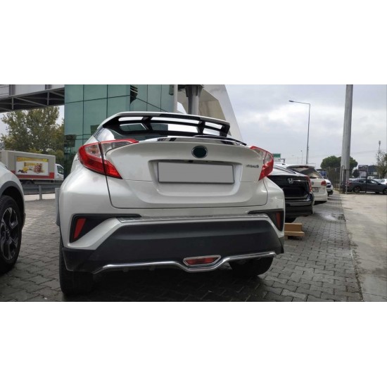 C-hr 2016-2019 ıçın uyumlu arka tampon alt çıtası nıkelaj