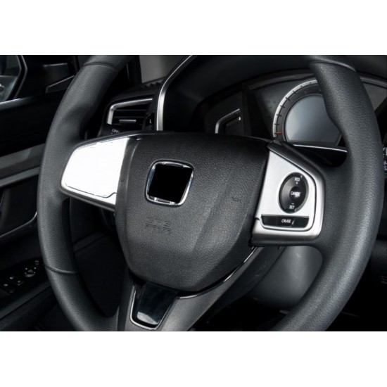 Cıvıc fc5 2016-2020 ıçın uyumlu dıreksıyon kaplaması 2 parça - sılver