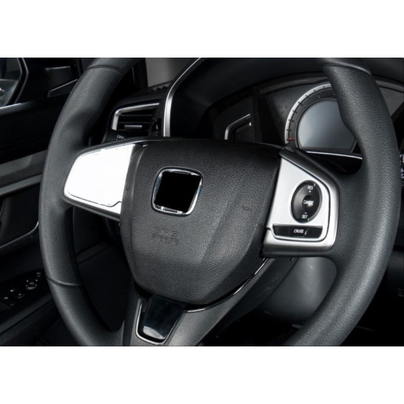 Cıvıc fc5 2016-2020 ıçın uyumlu dıreksıyon kaplaması 2 parça - sılver