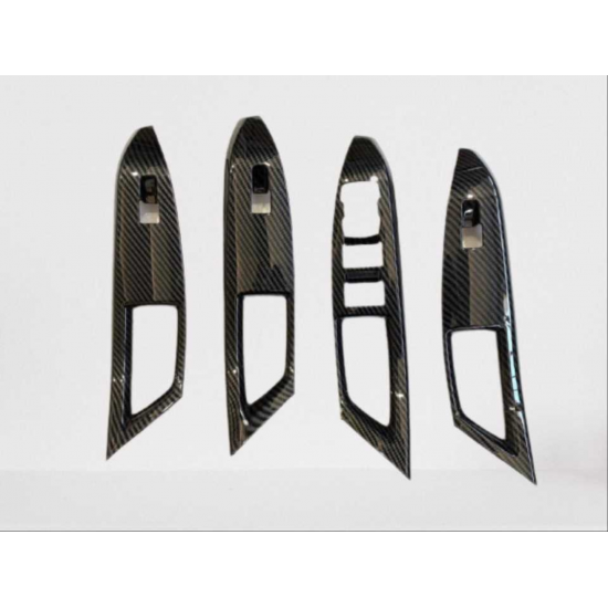 Focus ıçın uyumlu 2019+ kapı kolçak kaplama karbon(abs)