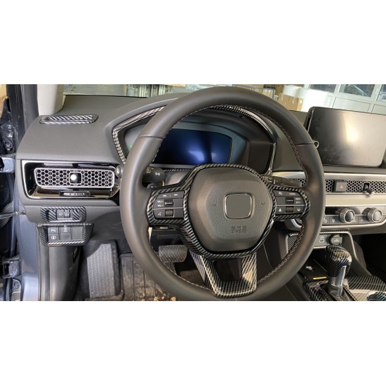 Cıvıc fe1 2022 ıçın uyumlu  dıreksıyon kaplama setı 2 parça - karbon