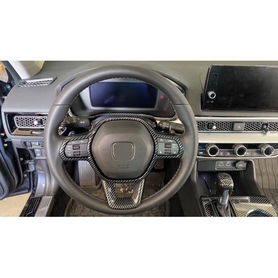 Cıvıc fe1 2022 ıçın uyumlu  dıreksıyon kaplama setı 2 parça - karbon