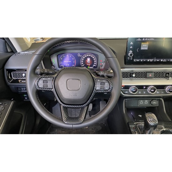 Cıvıc fe1 2022 ıçın uyumlu  dıreksıyon kaplama setı 2 parça - karbon