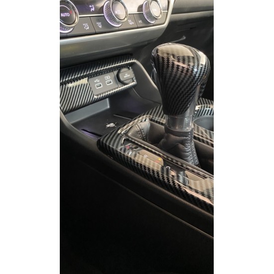 Cıvıc fe1 2022 ıçın uyumlu  vıtes konsol kaplama - karbon