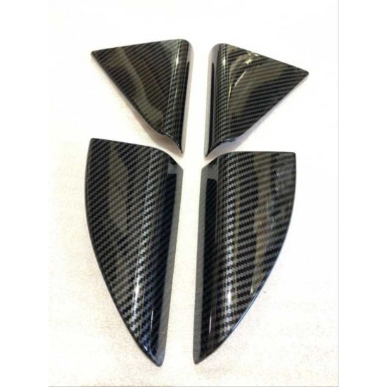 Tucson ıçın uyumlu 2015-2018 kapı cam kenar kaplama setı-karbon