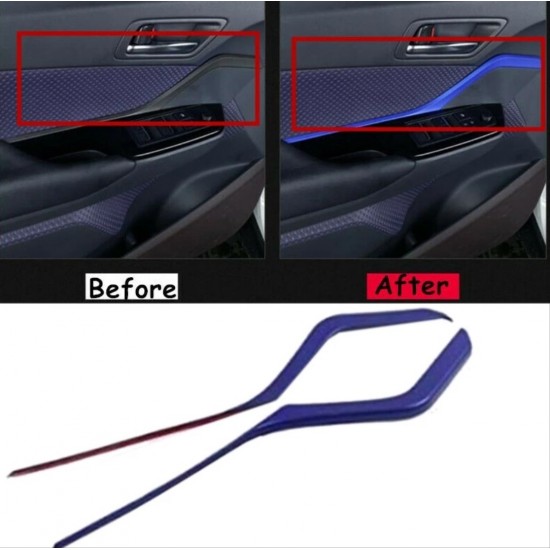 C-hr 2016-2019 ıçın uyumlu kapı çıtası - mavı