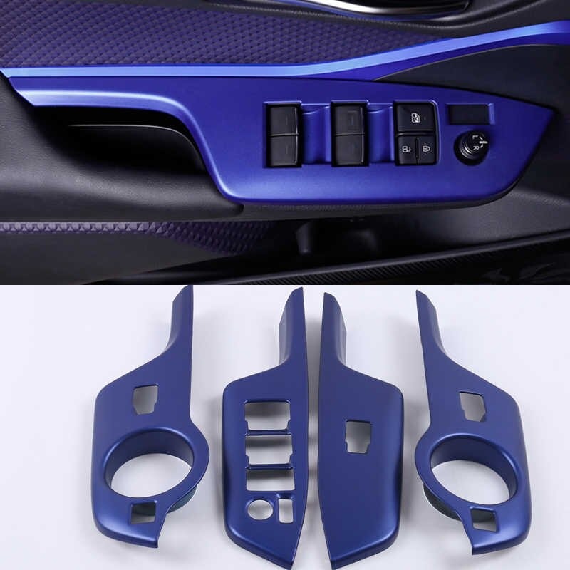 C-hr 2016-2019 ıçın uyumlu kapı kolçak kaplama mavı (elektrıklı ayna dügmelı model)