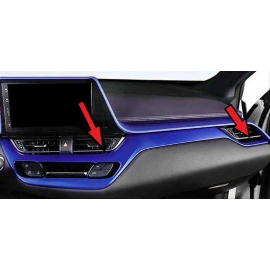 C-hr 2016-2019 ıçın uyumlu konsol alt kaplama 2 parça mavı