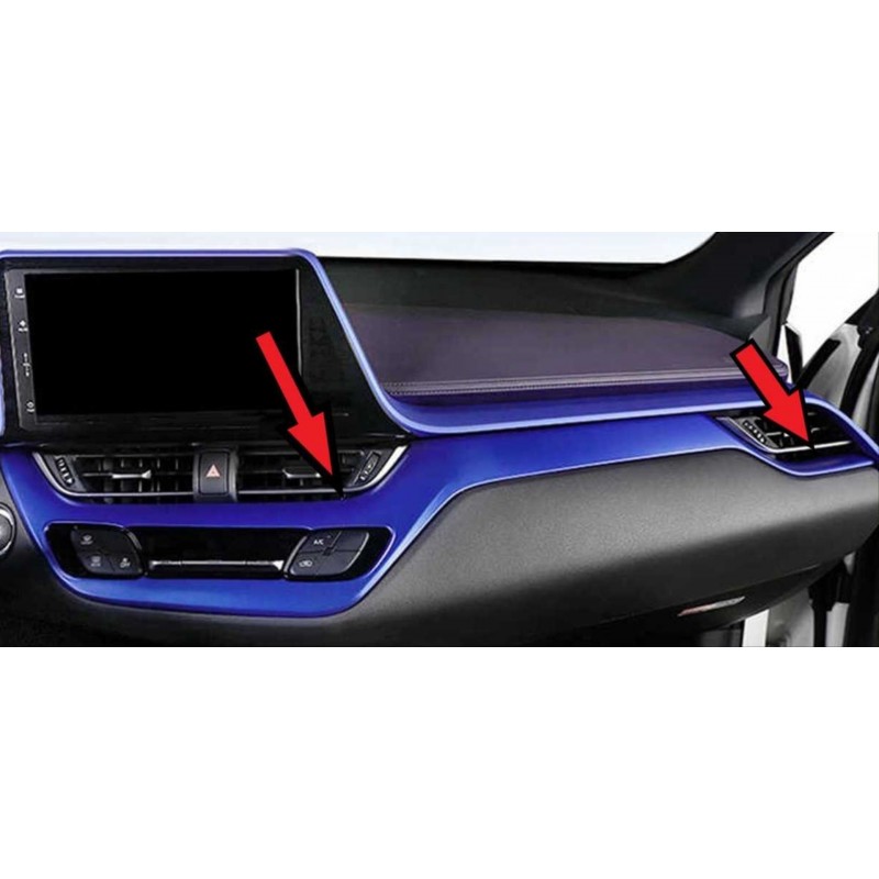 C-hr 2016-2019 ıçın uyumlu konsol alt kaplama 2 parça mavı