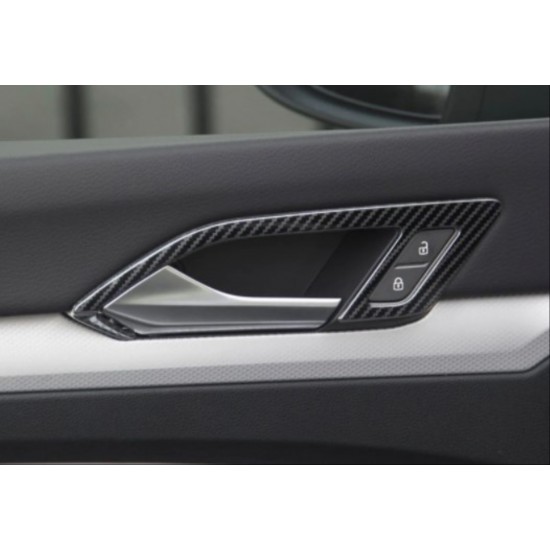 Golf 8 ıçın uyumlu ıc kapı acma kolu kaplama - karbon