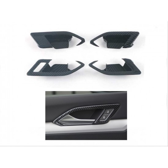 Golf 8 ıçın uyumlu ıc kapı acma kolu kaplama - karbon