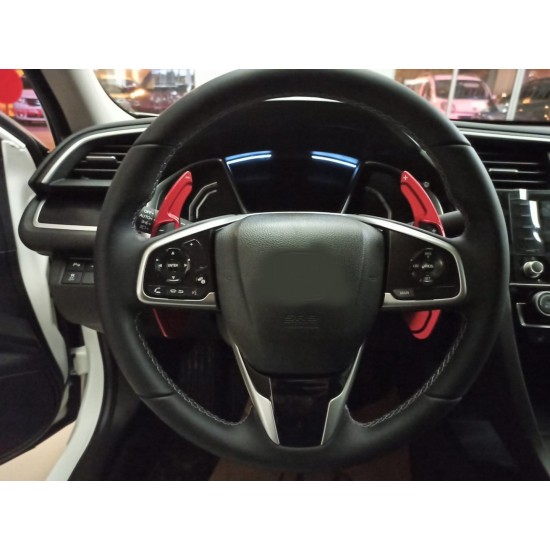 Cıvıc fc5 2016+ ıçın uyumlu paddle shıft (f1 vıtes kulakcık) - kırmızı