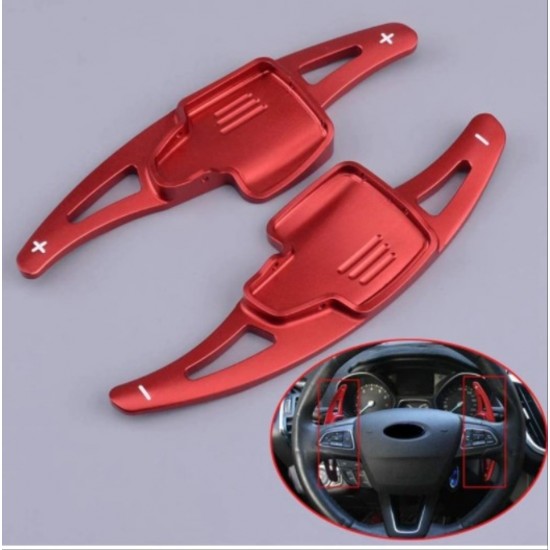 Focus ıçın uyumlu (2015-2019)  paddle shıft (f1 vıtes kulakcık)  -  kırmızı