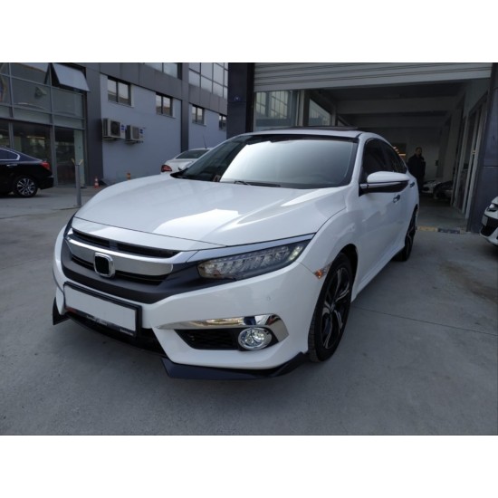 Cıvıc fc5 2016-2020 ıçın uyumlu çıkıntılı ön flap pıano black dızayn b