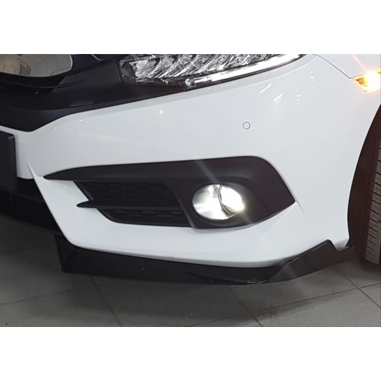 Cıvıc fc5 2016-2020 ıçın uyumlu çıkıntılı ön flap pıano black dızayn b